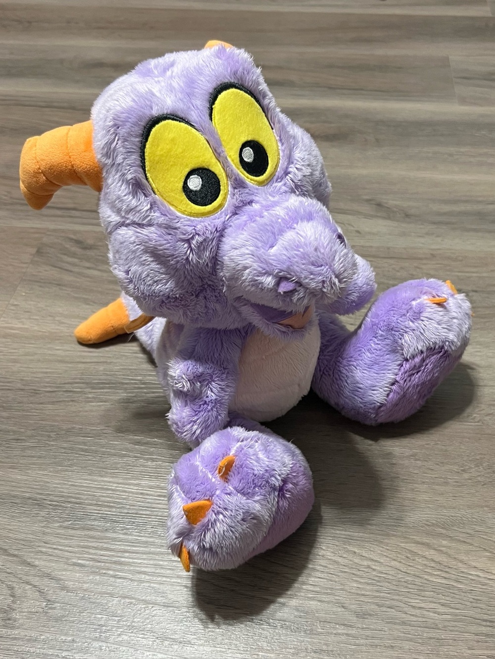 Disney Parks Figment Dragon Plush Purple Big Feet Epcot Stuffed Animal 11"
